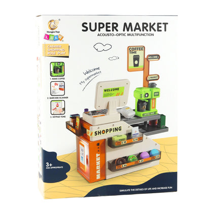 Pokladna s kavárnou a 70 doplňky se světly a zvuky