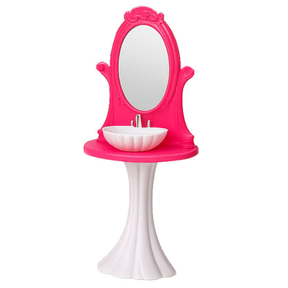 Koupelnový set pro panenky – vana, záchod, umyvadlo se zrcadlem