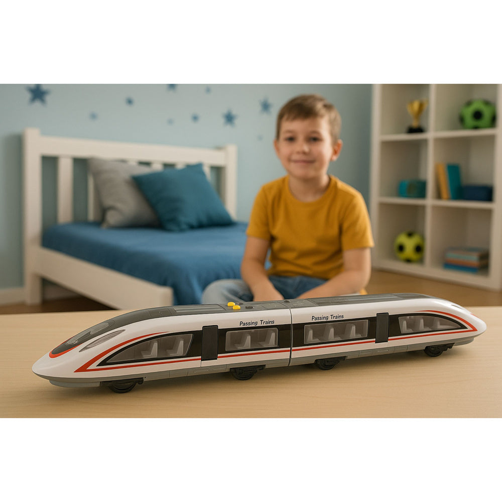 Osobní vlak Fuxing s otvíracími dveřmi, světly a zvuky