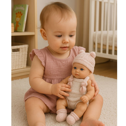 Panenka miminko 18 cm s oblečením a doplňky – růžová