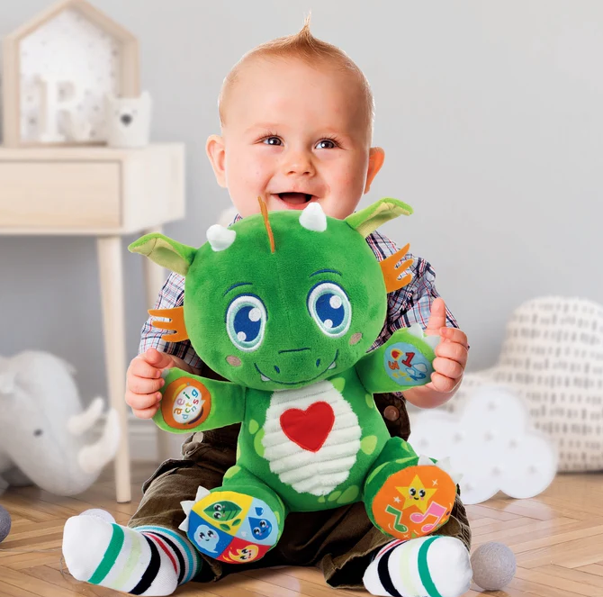 Mluvící plyšový drak s hudbou a světlem – Clementoni