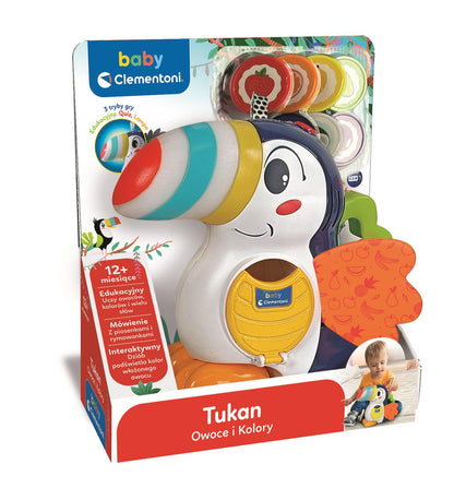 Interaktivní tukan Adrian – naučí ovoce a barvy – Clementoni