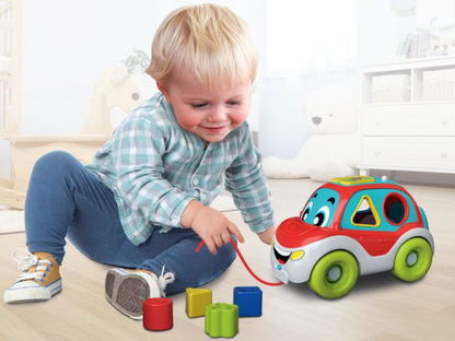 Interaktivní autíčko na třídění tvarů a barev – Clementoni