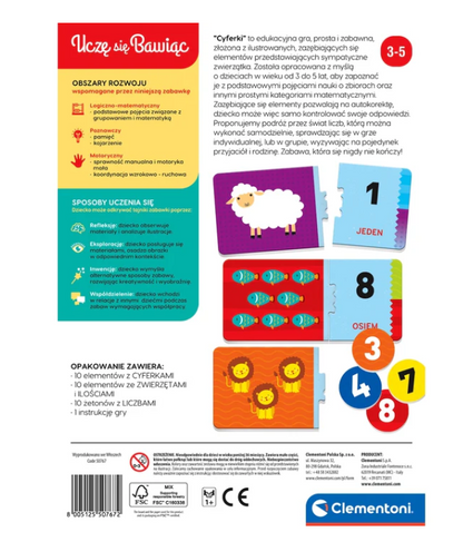 Educational Game Numbers Mathematics Learn & Have Fun Polish Language Clementoni 50767