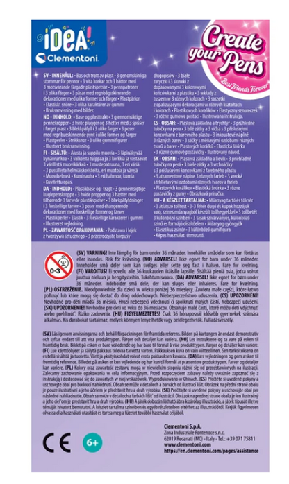 Kreativní sada na výrobu per s figurkami – Clementoni