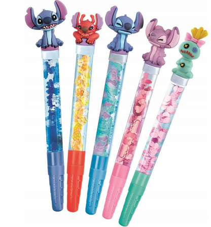 Továrna na pera Disney Stitch s 5 pery a dekoracemi – Clementoni