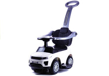 614W Toddlers Ride On Push Along with Parent Handle - White
