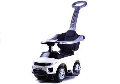 614W Toddlers Ride On Push Along with Parent Handle - White