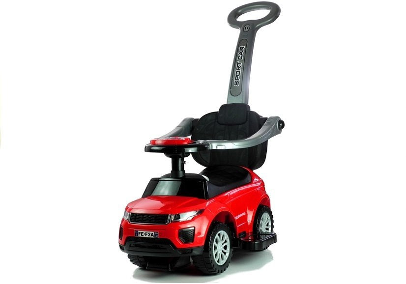614W Toddlers Ride On Push Along with Parent Handle - Red