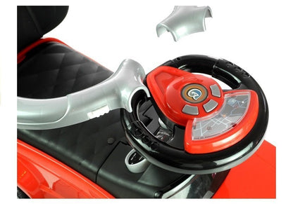 614W Toddlers Ride On Push Along with Parent Handle - Red