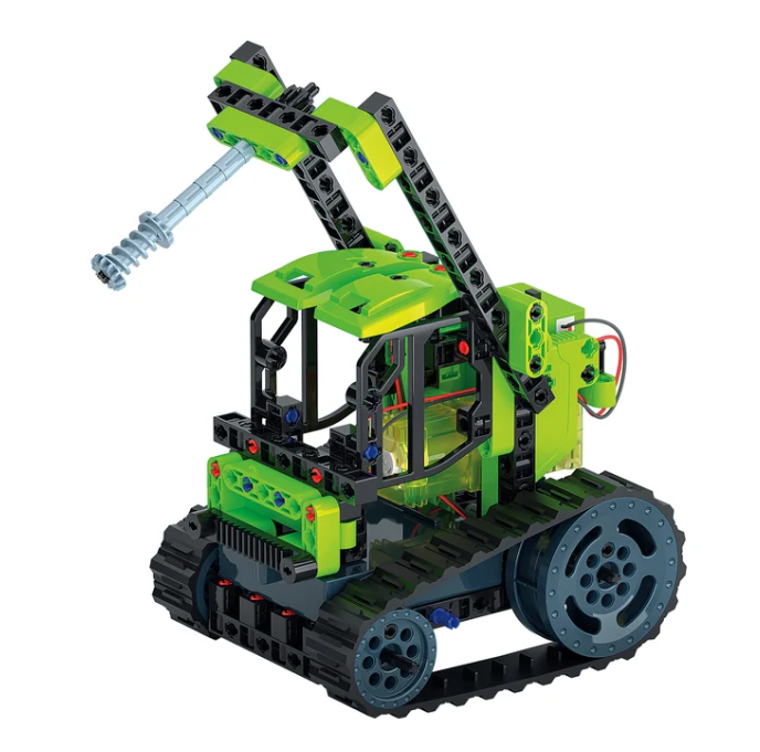 Science & Play Construction Laboratory Mechanics Crawler Tractor Electric Motor Polish Language Clementoni 50689