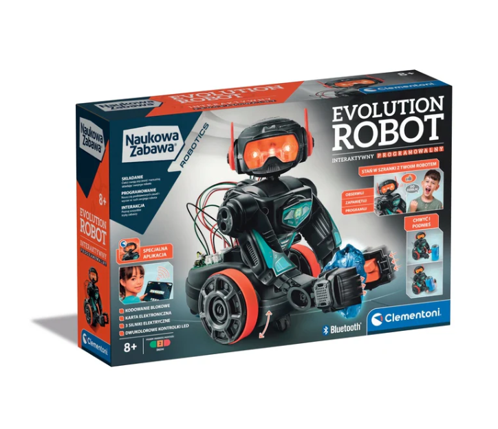Science & Play Set Evolution Robot 2.0 App Bluetooth Electric Motor Polish Language Clementoni 50818
