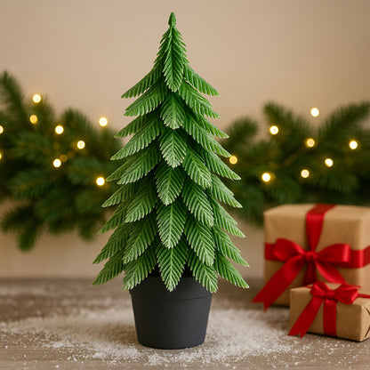 Umělý vánoční stromek v květináči 32 cm – stříbrný