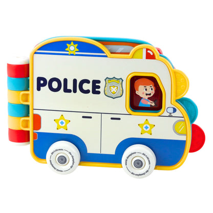 Interaktivní vzdělávací kniha Vozidla se zvuky a pohyblivými prvky