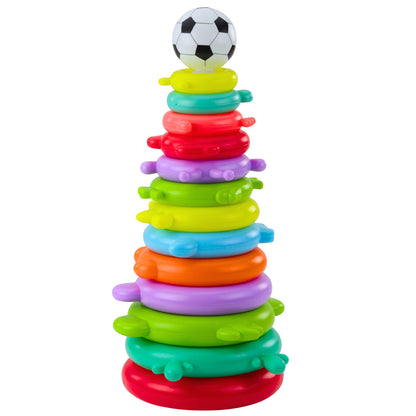 Vzdělávací pyramida s míčkem – 13 pater, barevná, se samolepkami