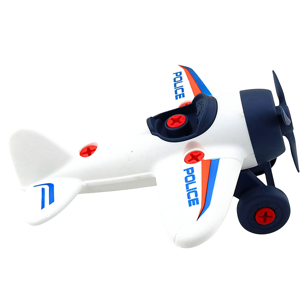 Policejní letadlo se šroubovákem – stavebnice DIY pro děti