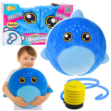 Nafukovací plyšový míč žralok s pumpičkou – 50 cm