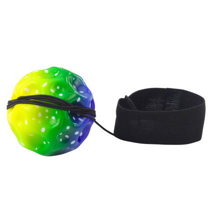 Antistresový míček na gumičce s důlky – senzorická hračka 6 cm