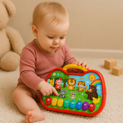 Interaktivní vzdělávací panel Svět zvířat s klavírem a kvízem – od 12 měsíců