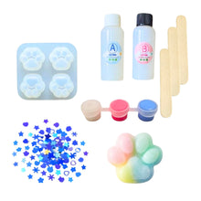 Kreativní sada na výrobu antistresových squishies – kočičí tlapka, 44 dílů