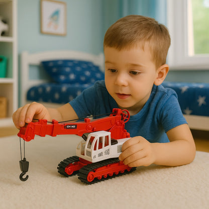 Pásový jeřáb s otočnou kabinou, světlem a zvukem – kov
