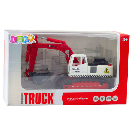 Pásový bagr s kovovou lžící, otočnou kabinou a efekty