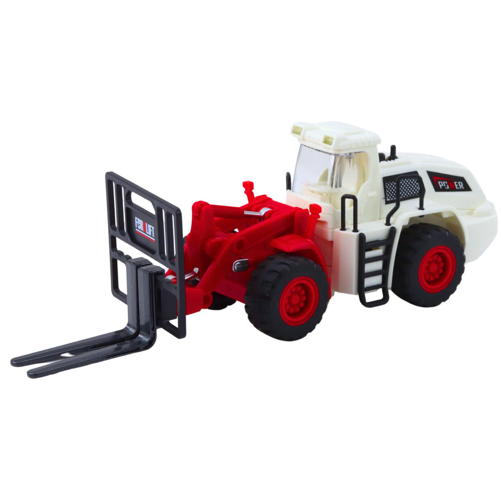 Vysokozdvižný vozík s kovovými vidlicemi, světlem a zvukem