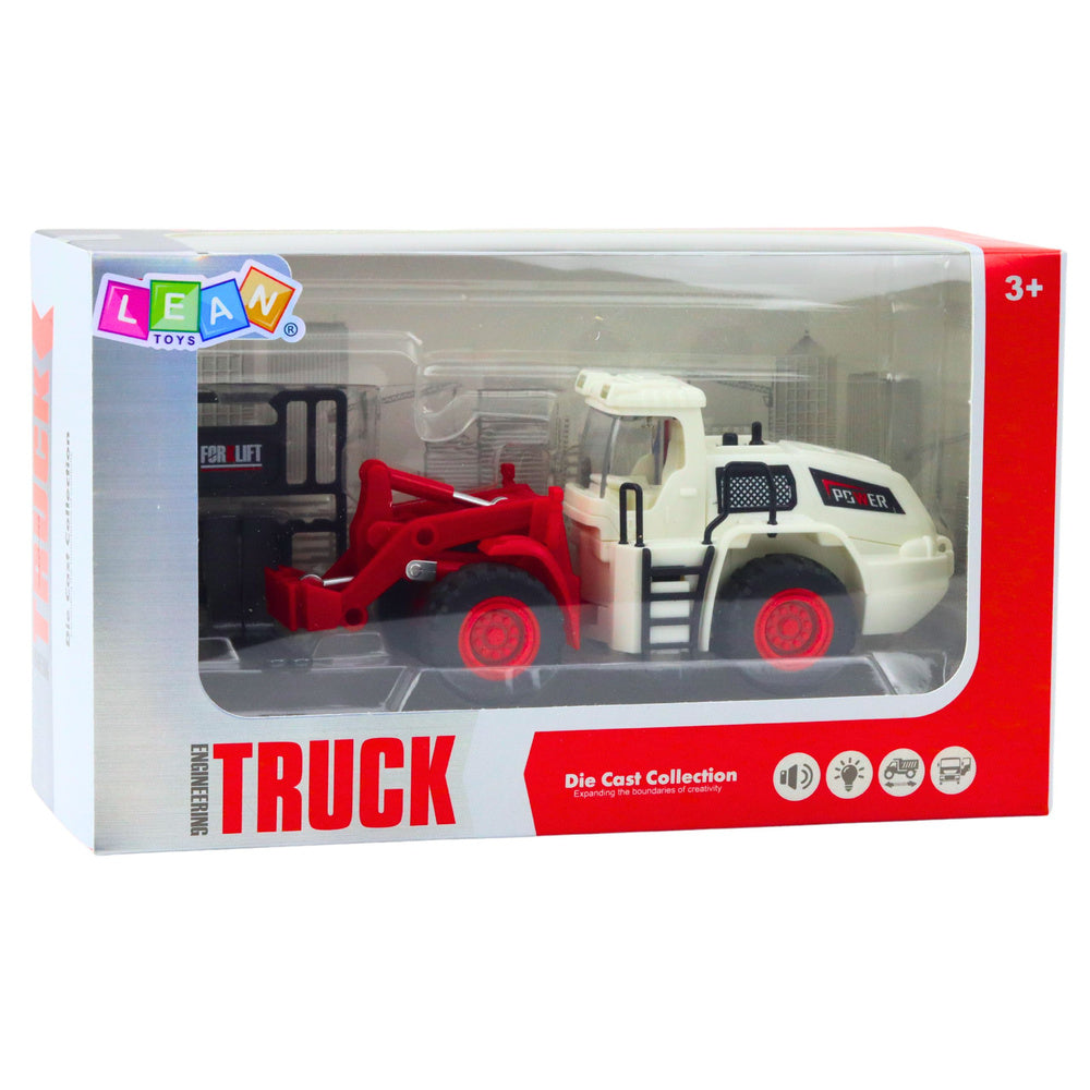 Vysokozdvižný vozík s kovovými vidlicemi, světlem a zvukem