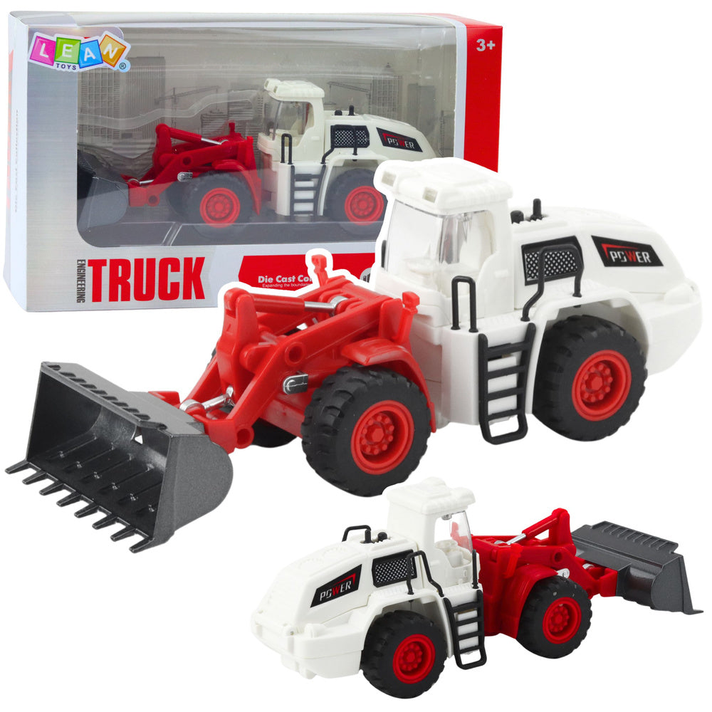 Bagr s pohyblivou korbou, světly a zvuky – stavební vozidlo