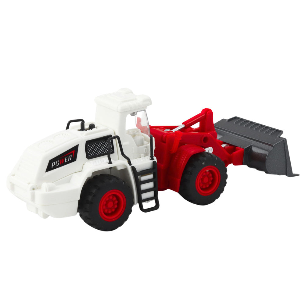 Bagr s pohyblivou korbou, světly a zvuky – stavební vozidlo