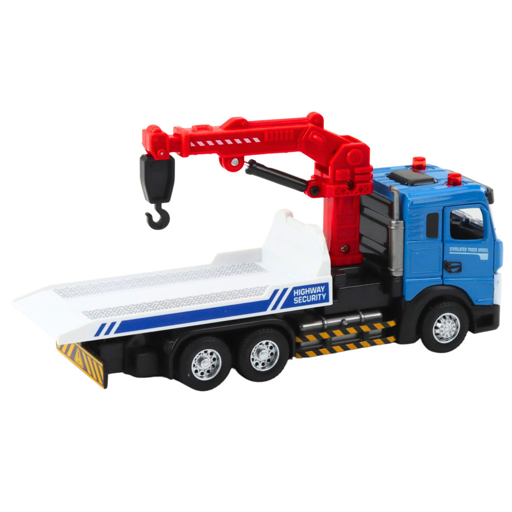 Odtahové auto s pohyblivým jeřábem, světly a zvuky – kovová kabina