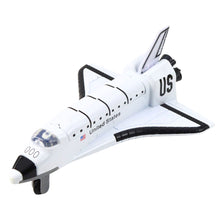 Kovový raketoplán s natahovacím mechanismem a otevírací kabinou – bílý