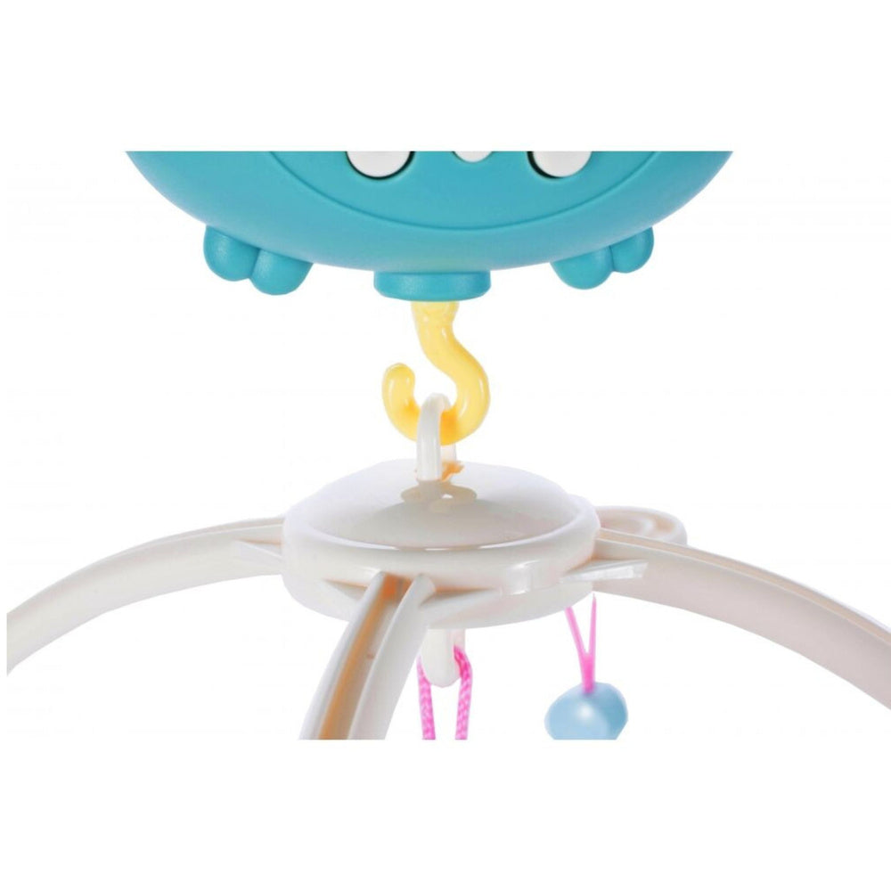 Kolotoč nad postýlku s hudbou a lampičkou – modré medvídky