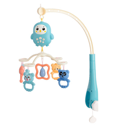 Kolotoč nad postýlku s hudbou a lampičkou – modré medvídky