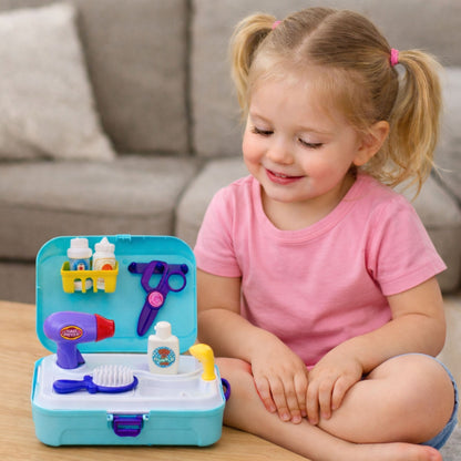 Kufřík na péči o mazlíčky s 16 doplňky – batoh pro děti