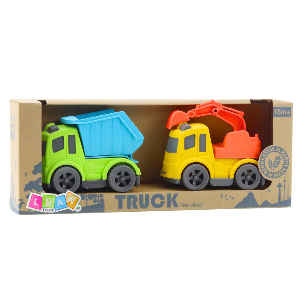 Stavební auta – sklápěč a bagr z BIO plastu pro děti