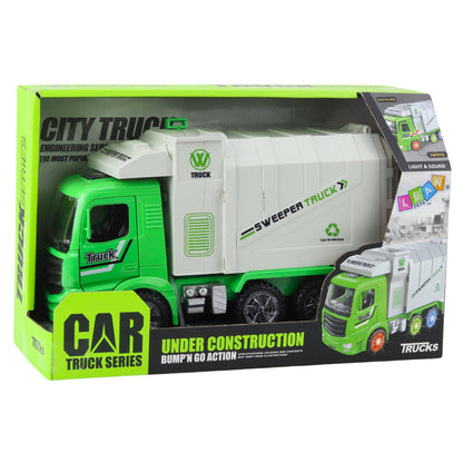 Popelářské auto se světly a zvuky – zelené