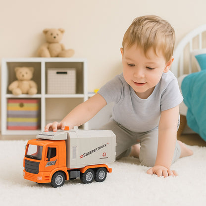 Popelářské auto se světly a zvuky – oranžové