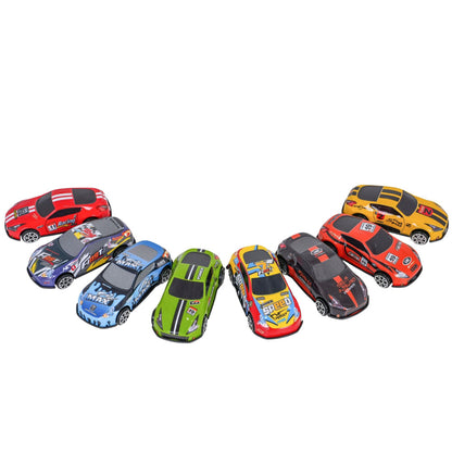 Čtyřpatrová garáž s auty – 8 kovových vozidel a příslušenství