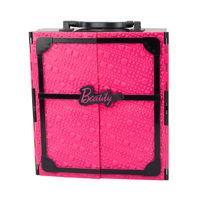 Růžová skříň pro panenky s šaty, botami a doplňky