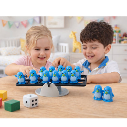 Balanční hra s tučňáky – rozvoj logiky a motoriky – modrá