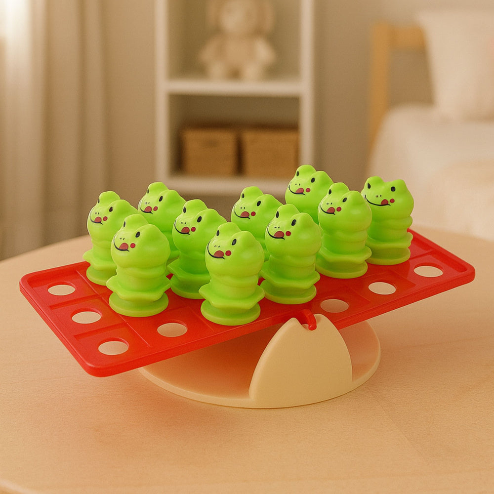 Vzdělávací hra na rovnováhu s žabkami pro děti