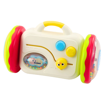 Interaktivní zrcadlo s chrastítkem na kolečkách pro batolata