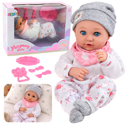 Panenka miminko s doplňky na krmení, 28 cm