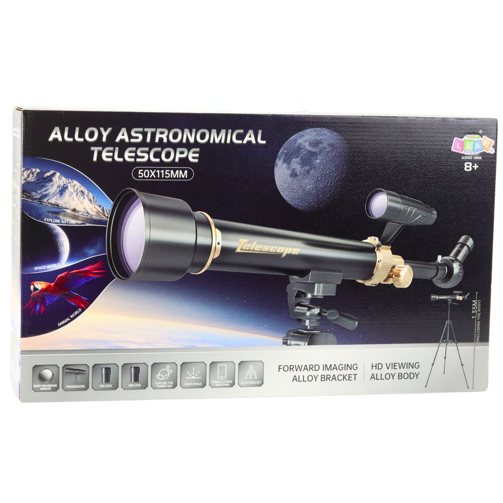 Astronomický teleskop s hliníkovým stativem 1,35 m pro děti