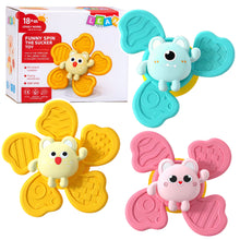 Senzorické fidget spinnery s přísavkou – sada 3 ks