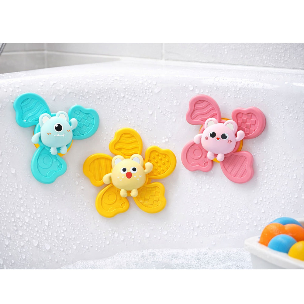 Senzorické fidget spinnery s přísavkou – sada 3 ks