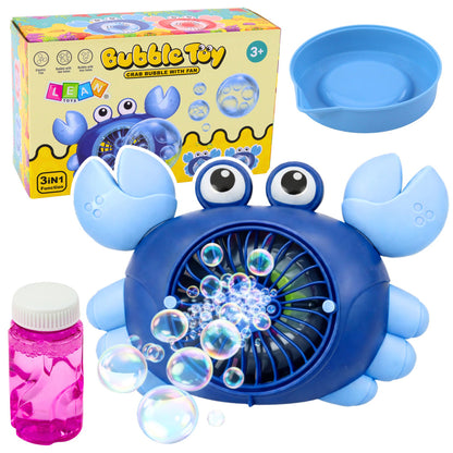 Bublifuk krabiček pro děti – 2v1 generátor bublin a ventilátor