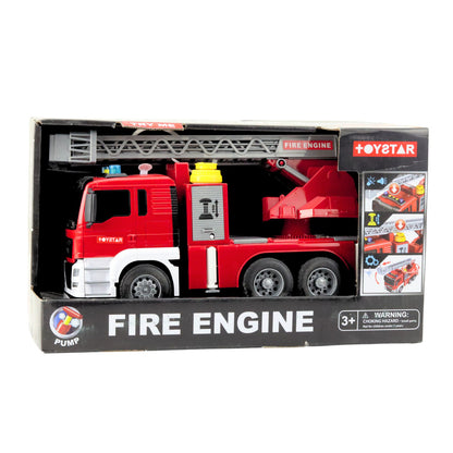 Hasičské auto s výsuvným žebříkem a stříkáním vody – se světly a zvuky