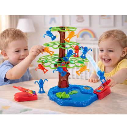 Skákající opičky – arkádová hra s katapultem a stromem